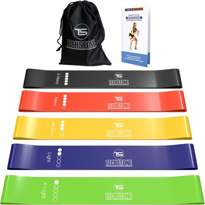 TechStone Resistance Bands Set for Men and Women, Pack of 5 Different Levels Elastic Band for Home Gym Long Exercise Workout – Great Fitness Equipment for Training, Yoga – Free Carrying Bagron N4020, 4GB RAM, 64GB Storage - Image 4